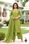 Maharani Vol 1 By Passion Tree Roman Silk Kurti With Bottom Dupatta
